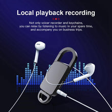 Load image into Gallery viewer, 64GB Keychain Recorder, Built-in Voice Activation, 20HRS