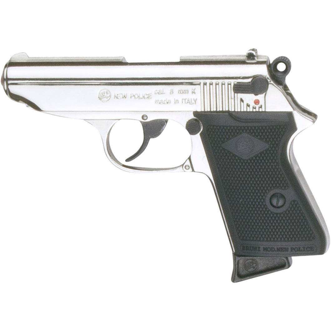 Replica James Bond PPK Style Nickel Finish 9MM Blank Firing Automatic Gun