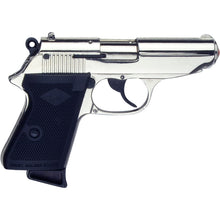 Load image into Gallery viewer, Replica James Bond PPK Style Nickel Finish 9MM Blank Firing Automatic Gun