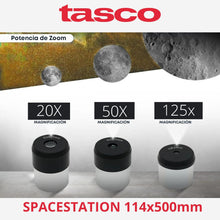 Load image into Gallery viewer, TASCO SPACESTATION 4.5"/114MM REFLECTOR TELESCOPE KIT (375X)