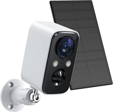 Load image into Gallery viewer, Wireless Outdoor WIFI CAMERA with Solar Panel.