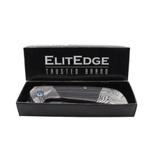 Load image into Gallery viewer, Titanium & Damascus Folding Knife "BLACK"
