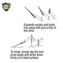 Load image into Gallery viewer, POLICE FORCE 12" EXPANDABLE STEEL BATON W/ KEY RING
