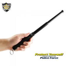 Load image into Gallery viewer, POLICE FORCE 12" EXPANDABLE STEEL BATON W/ KEY RING