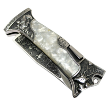 Load image into Gallery viewer, TheBoneEdge 9" Classic Western Folding Knife 3CR13 Stainless Steel Pearl Handle