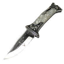 Load image into Gallery viewer, TheBoneEdge 9" Classic Western Folding Knife 3CR13 Stainless Steel Pearl Handle