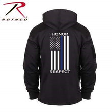 Load image into Gallery viewer, Rothco Honor and Respect Thin Blue Line Concealed Carry Hoodie - Black
