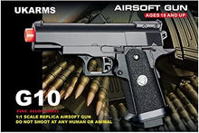 Load image into Gallery viewer, Airsoft Gun Ukarms G10 Black Diecast Spring Pistol
