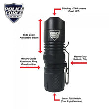 Load image into Gallery viewer, POLICE FORCE MINI TACTICAL L2 LED FLASHLIGHT