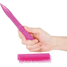 Load image into Gallery viewer, Pink Color Plastic Comb Knife