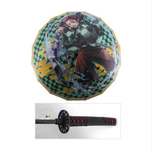 Load image into Gallery viewer, Kamado Tanjirouu Anime Demon Slayer Cosplay Umbrella Automatic Folding