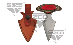 3.5" COLORWOOD TRIANGULAR PUSH DAGGER