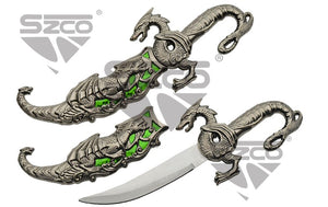 9.5" GREEN DRAGON DAGGER