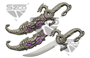 9.5" PURPLE DRAGON DAGGER