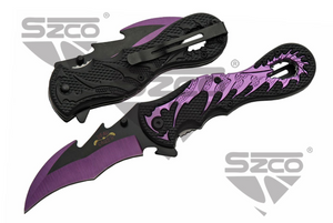 5" PURPLE DRAGONTAIL LINER LOCK