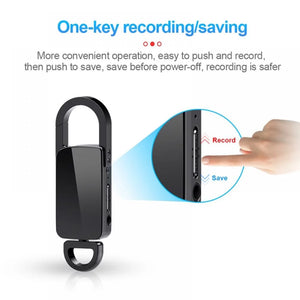 32gb Keychain Recorder, Built-in Voice Activation, 20HRS