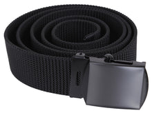 Load image into Gallery viewer, Rothco Nylon Web Belt - Black Webbing 44&quot;
