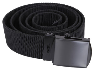Rothco Nylon Web Belt - Black Webbing 44"