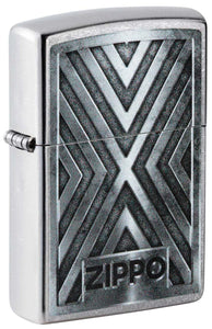 Zippo Lighter: Zippo Logo - Street Chrome 49963