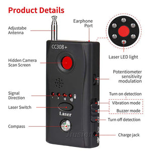 Bug Detector RF Anti -Spy Wireless Detector