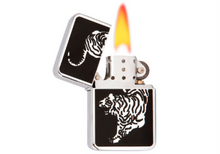 Load image into Gallery viewer, Brass Chrome Tiger Lighter
