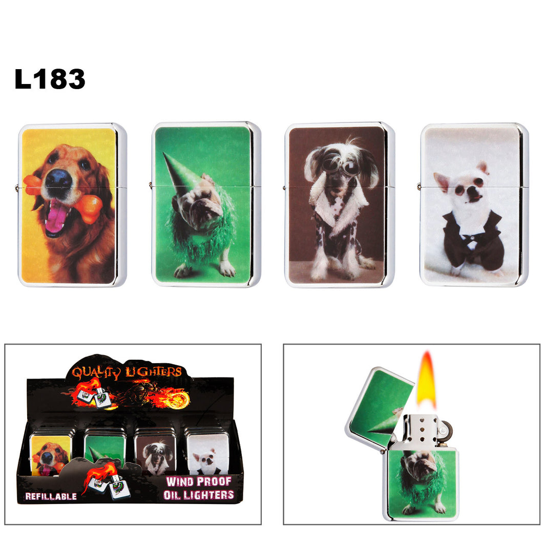 OIL LIGHTERS ASSORTED DOGS PATTERNS~ LIGHTER FLUID NOT INCLUDED