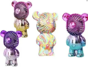 5.5" USB METALLIC BEAR SHAPED DESK FAN