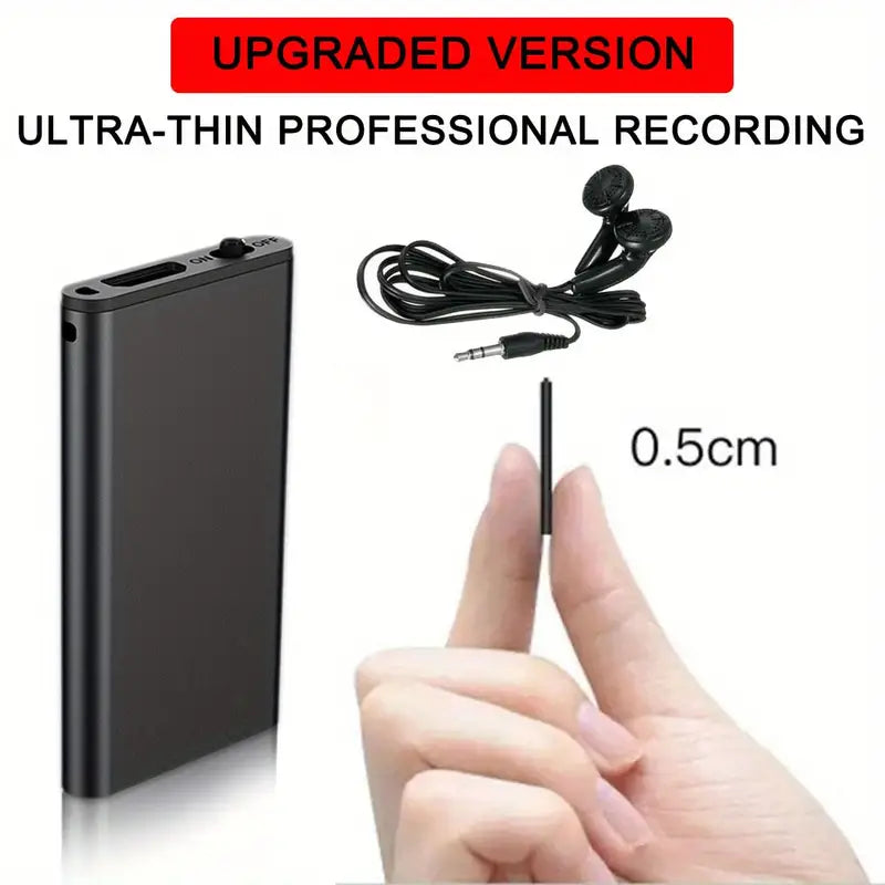 ULTRA THIN DIGITAL (VOICE ACTIVATED) AUDIO RECORDER 4GB