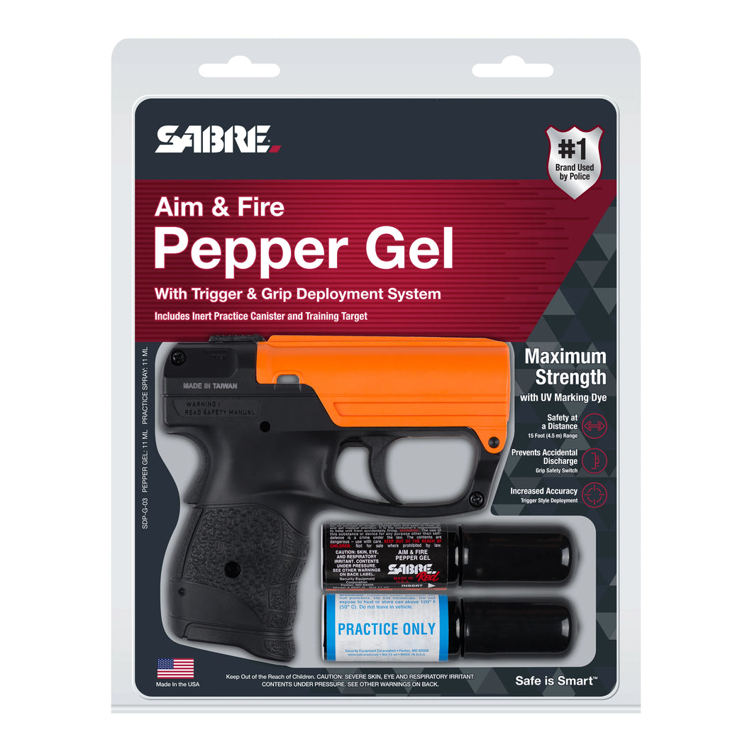 Aim and Fire Pepper Gel with Trigger and Grip Deployment