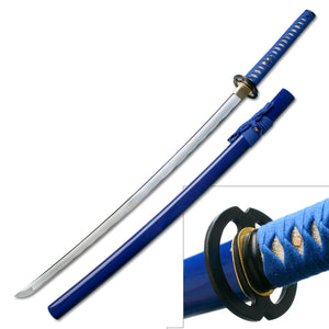 TEN RYU - HAND FORGED SAMURAI SWORD (BLUE)