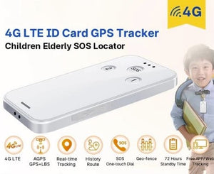 4G Elder-Student ID Card GPS Tracker 4G Personal SOS Alarm.