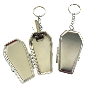 COFFIN SHAPED POCKET ASHTRAY KEYCHAIN