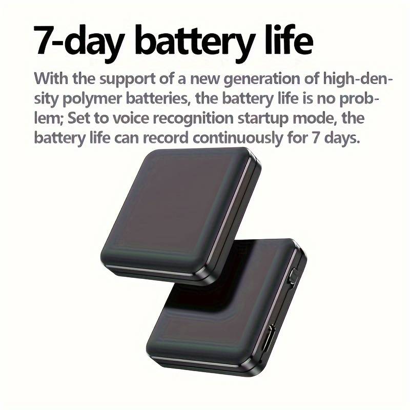 7 DAYS BATTERY LIFE, VOICE ACTIVATED, 64GB, CELL ADAPTER, MINI RECORDER.