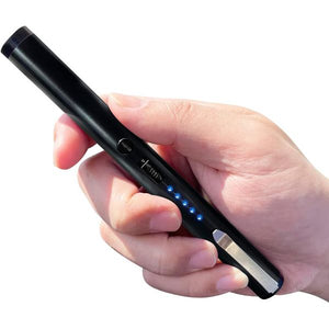 40 MILLION Volts Pen Stun Gun Flashlight with battery meter and pocket clip Black