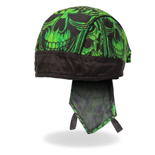 HL HEADWRAP GREEN SKULL