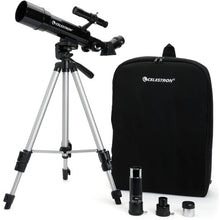 Load image into Gallery viewer, Celestron Travel Scope 50mm f/7.2 AZ Refractor Telescope Kit
