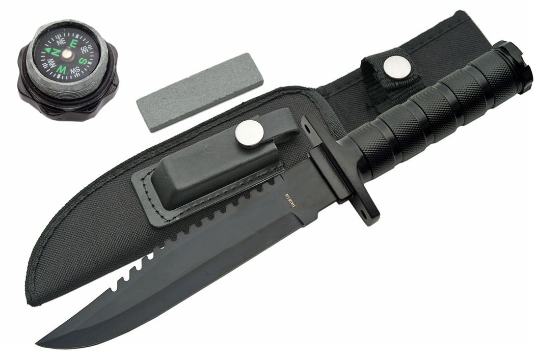 BLACK HANDLE SURVIVAL KNIFE