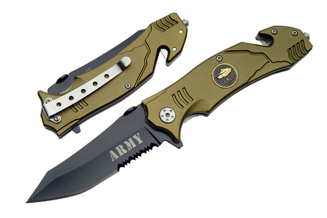 SPRING ASSISTED ARMY KNIFE