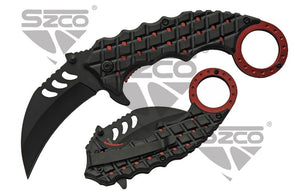 5" RED SHRUB KARAMBIT