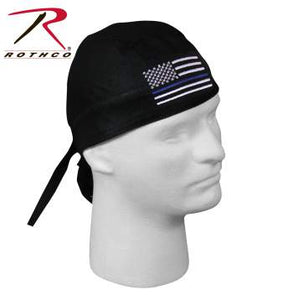 HEADWRAP THIN BLUE LINE FLAG