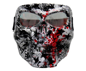 Hot Leathers Star Skull Polypro Face Mask With G-Tech Lenses