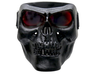 Hot Leathers Black Skull Polypro Face Mask With G-Tech Lenses