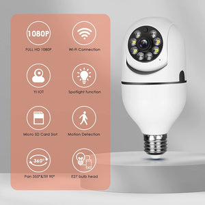 360 Degree 1080p Light Bulb Camera.