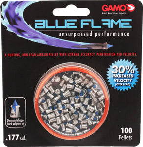 Gamo Blue Flame Pellets 177PEL Black Blister Card 100/Pack