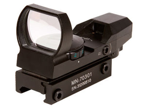 CenterPoint Optics 32mm Open Reflex Sight, 4 Red/Green Reticles, 1 MOA, Weaver Mount