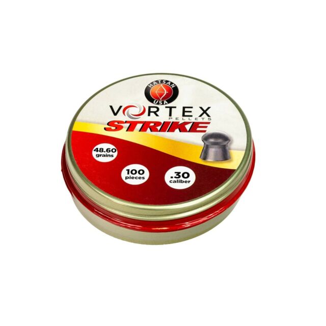 Hatsan Vortex Strike .30cal Airgun Pellets 48.6gr 100ct Gray