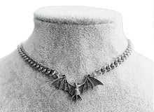 Load image into Gallery viewer, GOTHIC METAL BAT CHOKER NECKLACE
