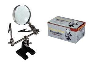 4X Helping Hands 2.5'' Dia. Magnifier With Arm Clips