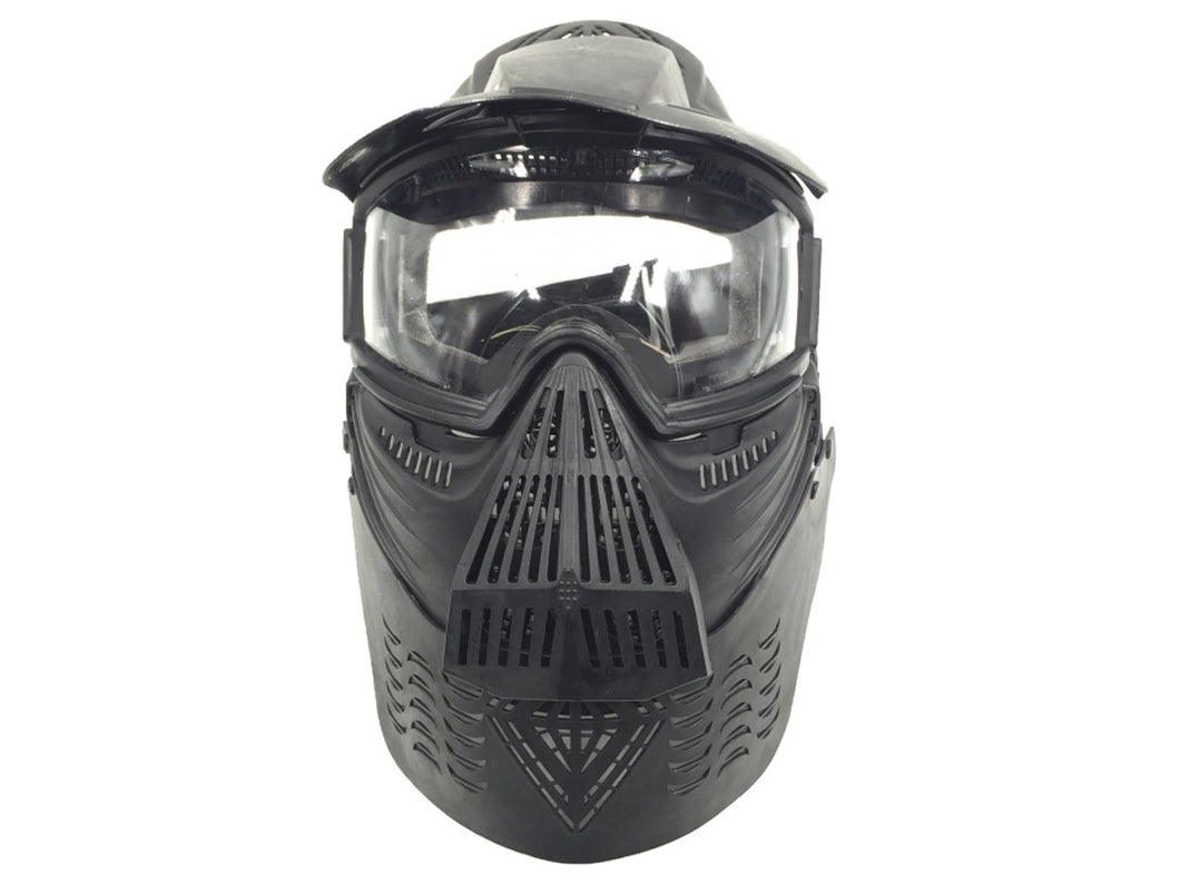 Jag Bravo Airsoft Full Face Mask with Poly Lens, Black