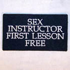 SEX INSTRUCTOR 4 INCH PATCH